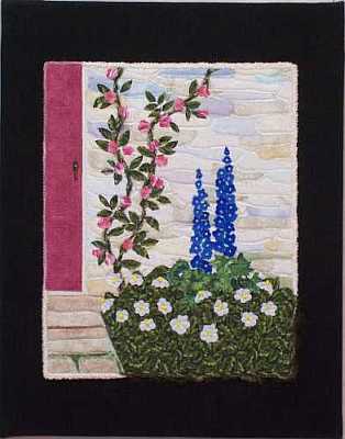 Beside The Door Mini Art Quilt on Canvas, Sue Andrus Gardens